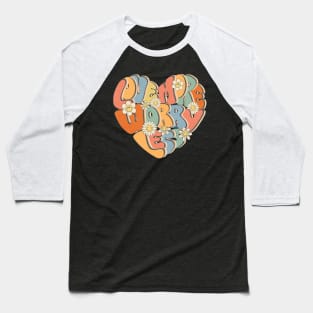 Retro Love More Worry Less Baseball T-Shirt